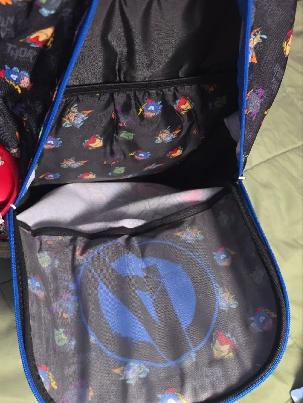 Marvel Black Backpack Set with Lunch kit, Headphones & Water Bottle